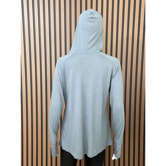 Free Fly Bamboo Women's Hoodie Blue Long Sleeve M Lightweight Outdoor Sun Shirt - Picture 2 of 7